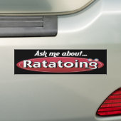Ratatoingについて私に尋ねて下さい バンパーステッカー (車上)