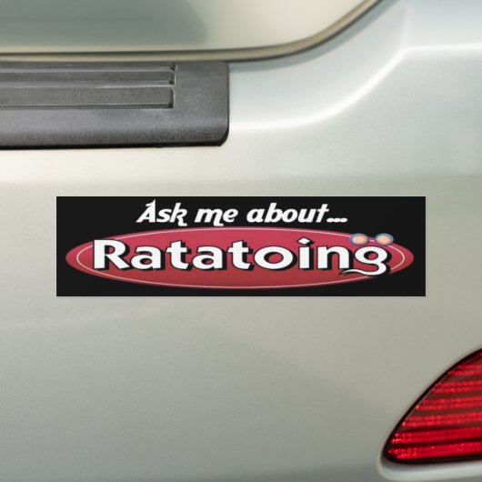 Ratatoingについて私に尋ねて下さい バンパーステッカー (車上)