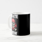 Rate Crew Skull Crossbones Funny Matching Men Wome コーヒーマグカップ (正面左)