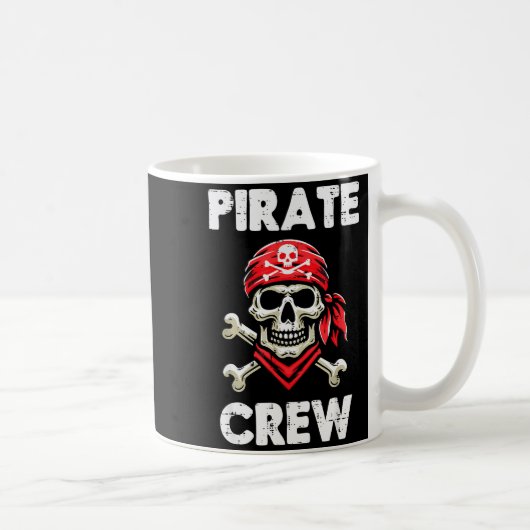 Rate Crew Skull Crossbones Funny Matching Men Wome コーヒーマグカップ (右)