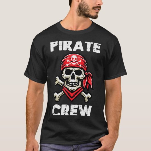 Rate Crew Skull Crossbones Funny Matching Men Wome Tシャツ (正面)
