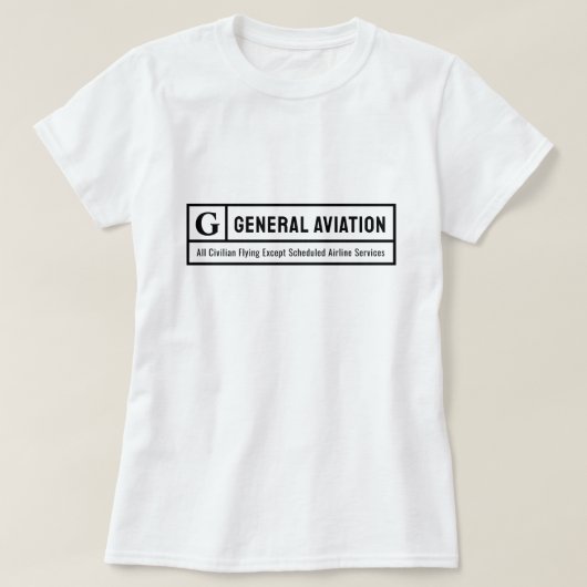 Rated G for General Aviation Tシャツ (デザイン正面)