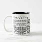 Rather Be At The Gym & Name 154BW Hidden Message  ツートーンマグカップ (左)