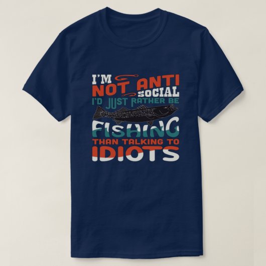 RATHER BE FISHING Tシャツ (デザイン正面)