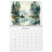 Rather Be Fishing Watercolor Wall Calendars (2026) カレンダー (3月 2027)
