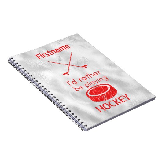 rather be playing - red ice hockey ノートブック (右側)