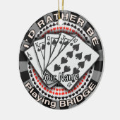 Rather Play Bridge セラミックオーナメント (左)