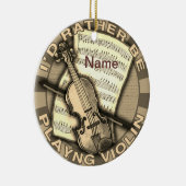 Rather Play Violin セラミックオーナメント (右)