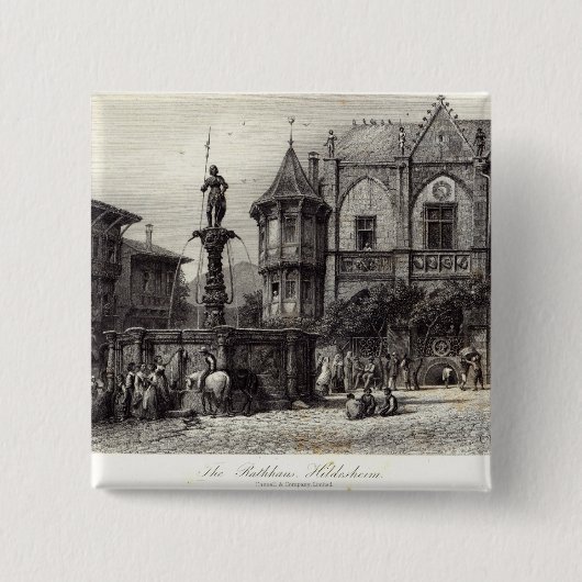 Rathhaus、ヒルデスハイム 缶バッジ (正面)