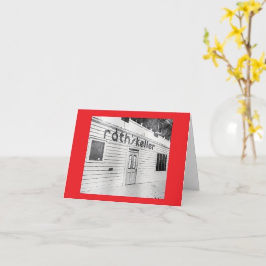 Rathskeller Raleigh NC Illustration カード (黄色い花)