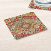 Ratihのペイズリー スクエアペーパーコースター (アングル)