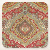 Ratihのペイズリー スクエアペーパーコースター (正面)