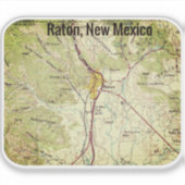 Raton New Mexico Topo シール (正面)