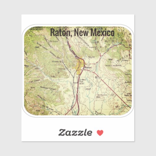 Raton New Mexico Topo シール (シート)