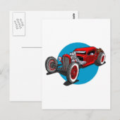 Ratrodのトラック ポストカード (正面/裏面)
