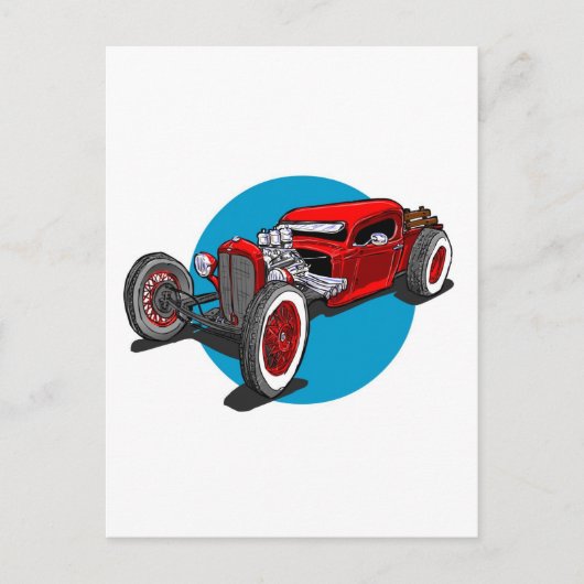 Ratrodのトラック ポストカード (正面)
