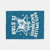 Rats Spelled Backwards Is Star  フリースブランケット (正面(横))