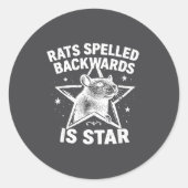 Rats Spelled Backwards Is Star  ラウンドシール (正面)
