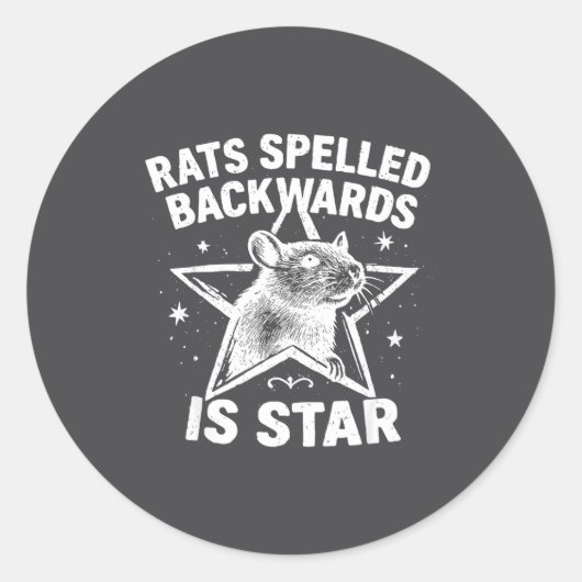 Rats Spelled Backwards Is Star ラウンドシール (正面)