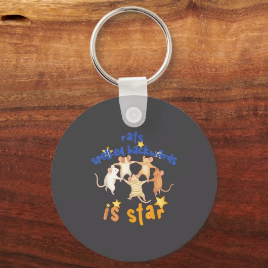 Rats Spelled Backwards Is Star Funny Rat Meme Rat  キーホルダー (正面)