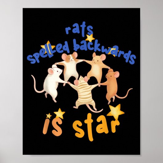 Rats Spelled Backwards Is Star Funny Rat Meme Rat  ポスター (正面)