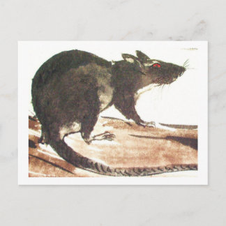 Ratte No. 01 * Rat * Ratten-Postkarten* Rat-Art-Po ポストカード