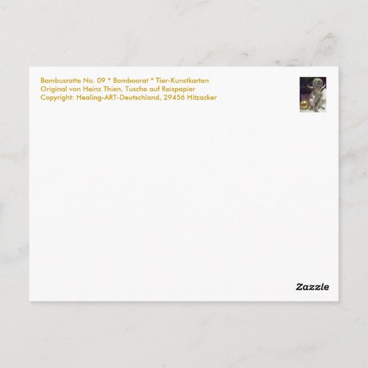 Ratte No. 09 * Rat * Ratten-Postkarten * Rat-Postc ポストカード (裏面)