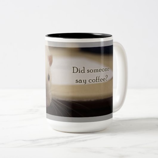 Rattieのコーヒー時間2はマグにある調子を与えました ツートーンマグカップ (正面右)