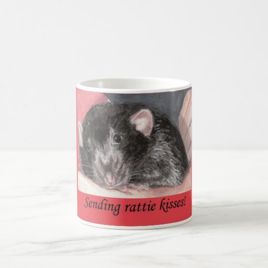 Rattieはマグに接吻します コーヒーマグカップ (中央)