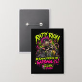Ratty Ricky – 超常パンク 缶バッジ (正面/裏面)