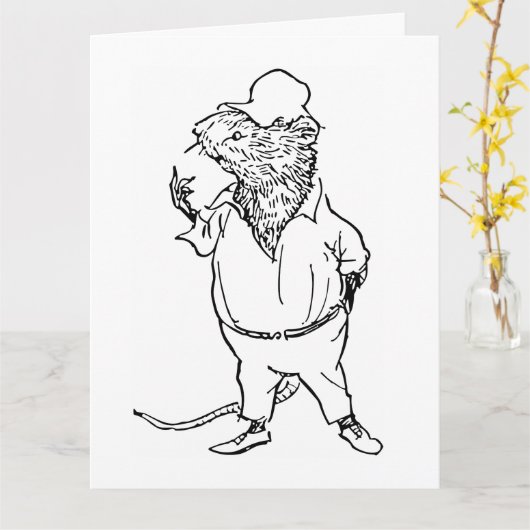 Ratty - Wind In the Willows (1908 Illustration) カード (黄色い花)