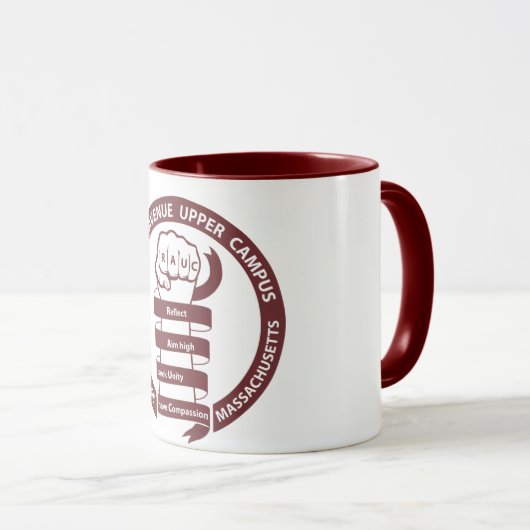 RAUC Mug Maroon Logo マグカップ (正面右)