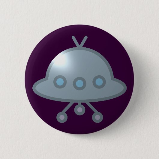 Raumschiff fliegende Untertasse UFO flying saucer 缶バッジ (正面)