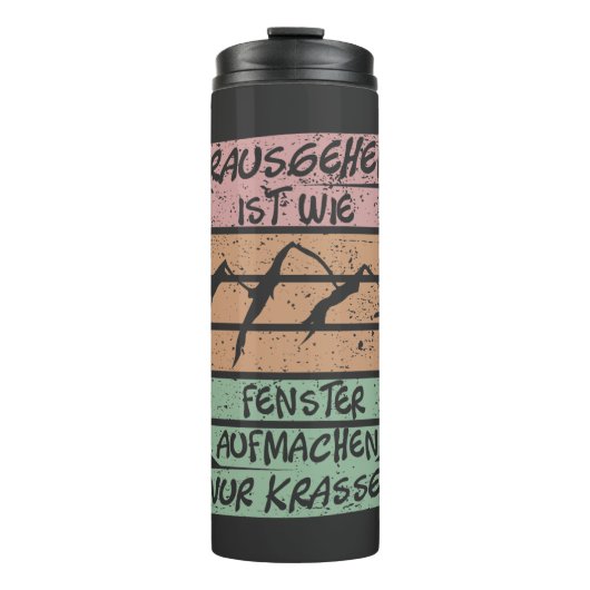 Rausgehen ist krasser, Sonnenuntergang, Berge  タンブラー (正面)