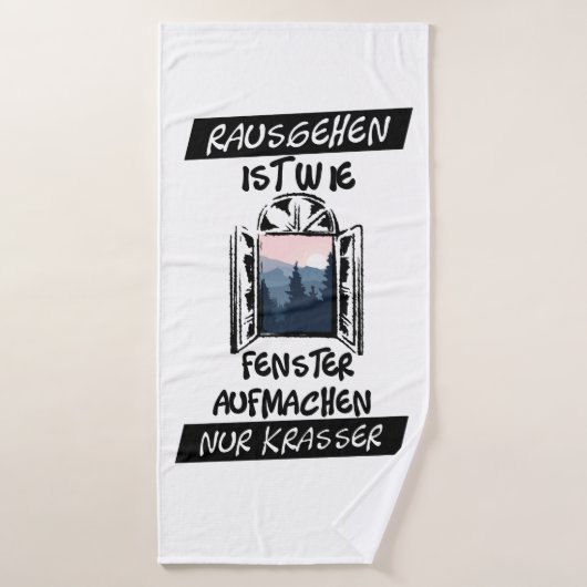 Rausgehen ist wie Fenster aufmachen バスタオル (バスタオル)