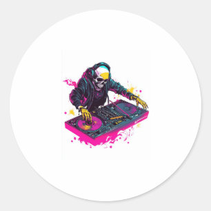 Raveスカル�EDMパーティースケルトンDJ ラウンドシール