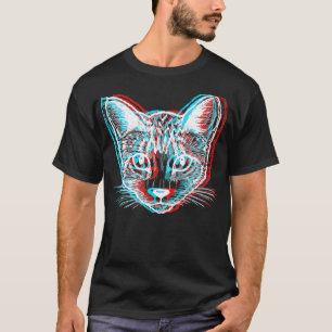Rave サイケデリック Catトリップ(幻覚体験)のような抽象芸術Vaporwave Gif Tシャツ