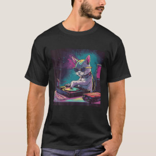 Rave Cat EDM Kitten DJ Cat Tech House Music Headph Tシャツ