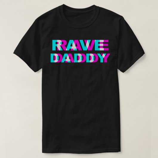 Rave Daddy EDM Music Festival Father Optical Illus Tシャツ (デザイン正面)