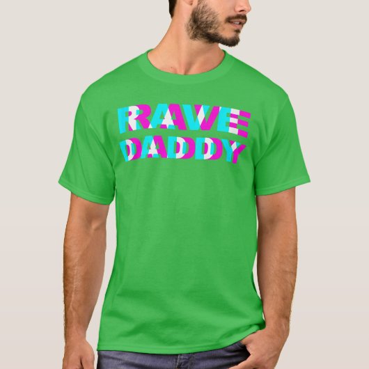 Rave Daddy EDM Music Festival Father Optical Illus Tシャツ (正面)