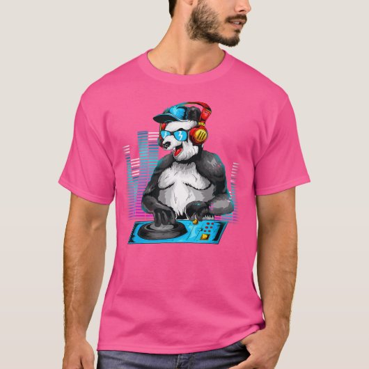 Rave Dj Tee Shirts Cute Panda Shirts Edm Rave Shi Tシャツ (正面)