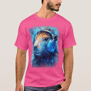 Rave Edm Capybaraヘッドフォン Tシャツ