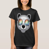 Rave Panda Techno Trippy Tシャツ (正面)