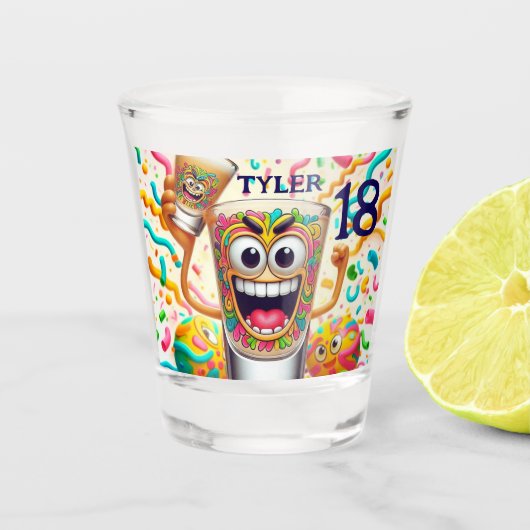 Rave Party Shot Glass – vibrant Fun ショットグラス (正面)