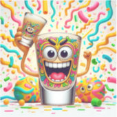 Rave Party Shot Glass – vibrant Fun シール (正面)