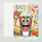 Rave Party Shot Glass – vibrant Fun  招待状 (正面/裏面)