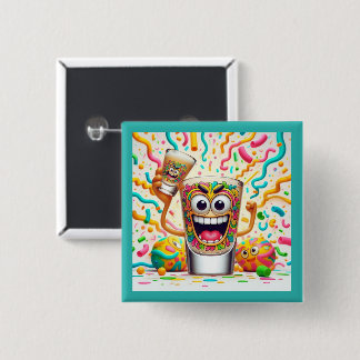 Rave Party Shot Glass – vibrant Fun  缶バッジ
