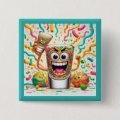 Rave Party Shot Glass – vibrant Fun  缶バッジ (正面)