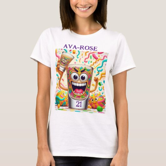 Rave Party Shot Glass – vibrant Fun  Tシャツ (正面)