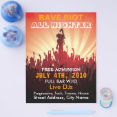 Rave Riot 2ミュージックフライヤー チラシ (シングル)